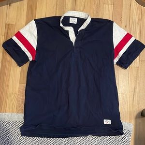 Noah Practice Cloth Striped Button Top